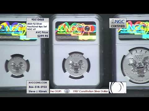 2023 Fiji Silver Fractional 4pc Set - NGC 69