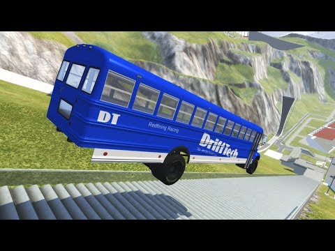 Stairs Jumps Down Crashes - BeamNG.drive