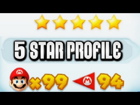 New Super Mario Bros. U 100% - How to get 5 Stars on your Profile