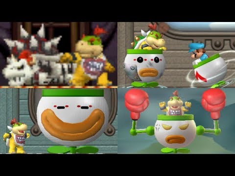 New Super Mario Bros Series - All Bowser Jr Boss Battles
