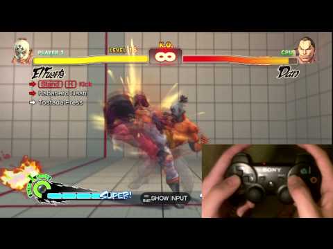Super Street Fighter 4 El Fuerte Trials 1-24 PS3 Controller D-Pad Tutorial