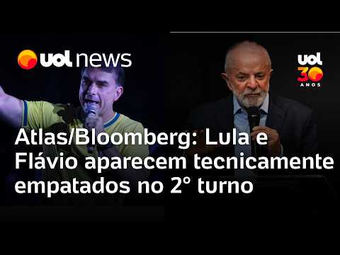 Lula e Flávio aparecem tecnicamente empatados no 2° turno, mostra pesquisa Atlas/Bloomberg