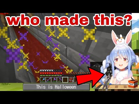 Hololive Cut - Pekora Got Scared By Her Own Trap | Minecraft [Hololive/Eng Sub]