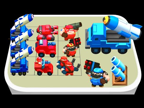 Merge Tank Army: Master Battle _ The Red Army vs The Blue Army, Monster War Merge Fight