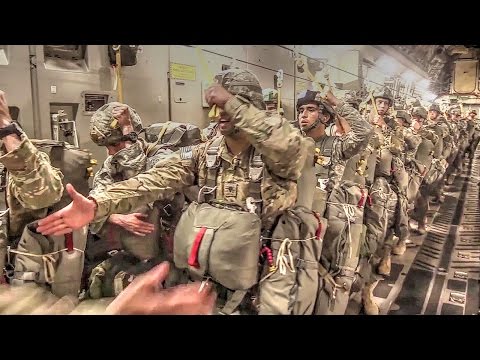 US Military Soldiers, Airmen In Airborne Operations