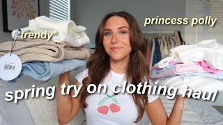 HUGE SPRING TRY ON CLOTHING HAUL ft Princess Polly! | tons of spring 2024 fashion trends!