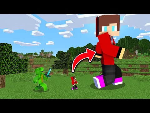 Maizen - Tiny & Giant Speedrunner VS Hunter in Minecraft