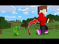 Tiny & Giant Speedrunner VS Hunter in Minecraft