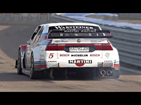 12.000rpm Alfa Romeo 155 DTM V6 Ti SCREAMING Engine Sound on Track *including onboard footage*