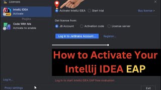 Activating IntelliJ IDEA EAP for Free
