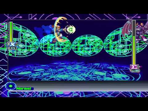 Rockman X5 (PS4) - Boss Rush Dark Necrobat as Falcon Armor X (No Damage)