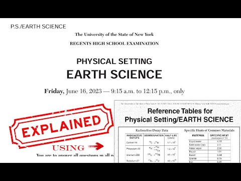 Earth Science Review - June 2023 (Explained w/ ESRT)