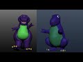Barney The Dinosaur And Doll 1988 CGI Models