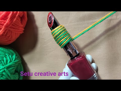 It’s so beautiful👌💞 Super easy woolen flower making tricks with finger- you will love it, DIY flower