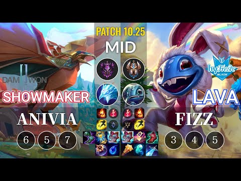 DWG ShowMaker Anivia vs hyF Lava Fizz Mid - KR Patch 10.25