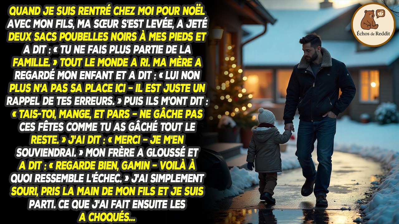 Quand je suis rentrée à la maison pour Noël avec mon fils, ma sœur s'est levée et a jeté deux sacs..