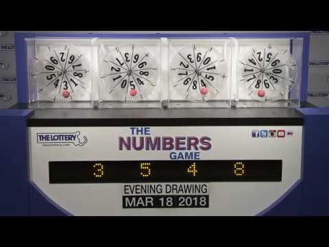 Evening Numbers Game Drawing: Sunday, March 18, 2018