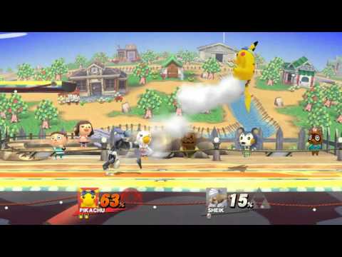 SSB4 Pikachu vs Sheik