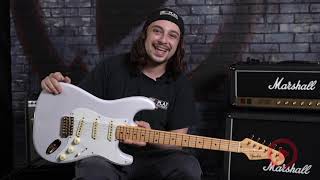Video thumbnail for FENDER LIMITED EDITION AMERICAN ORIGINAL '50S STRATOCASTER ELECTRIC GUITAR, MARY KAYE WHITE BLONDE by Replay Guitar Exchange
