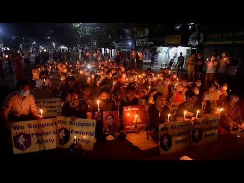 Candlelight vigil in Yangoon marks coup anniversary