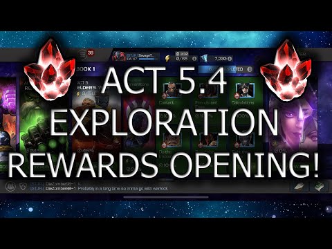 100% Act 5.4 Exploration Run + Crystal Opening! (Marvel Contest of Champions)