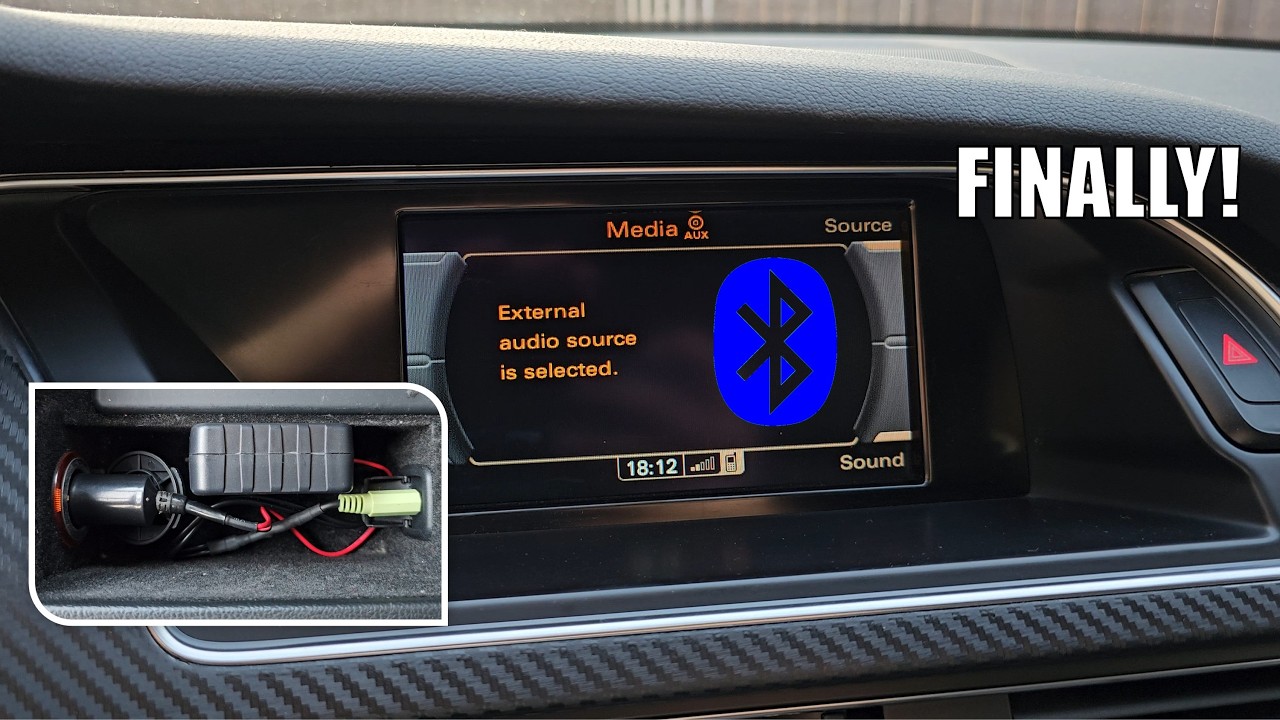 Audi A4 B8 – How to add Bluetooth audio streaming (AUX adapter install)
