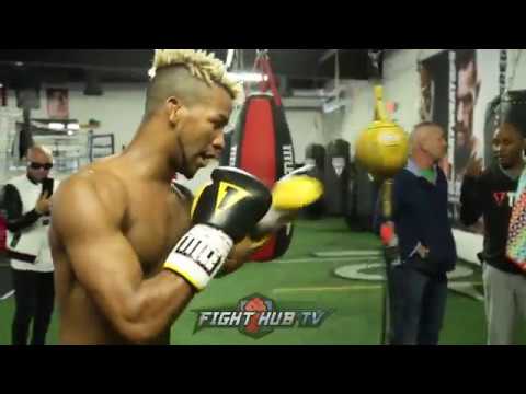 CUBAN SCHOOL AT WORK! RANCES BARTHELEMY ON THE DOUBLE END BAG AHEAD OF RELIKH TITLE FIGHT