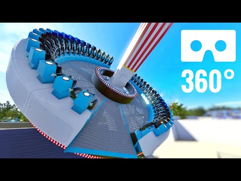 [VR Video 360°] Extreme 360 Roller Coaster Frisbee Ride POV Google Cardboard Virtual Reality