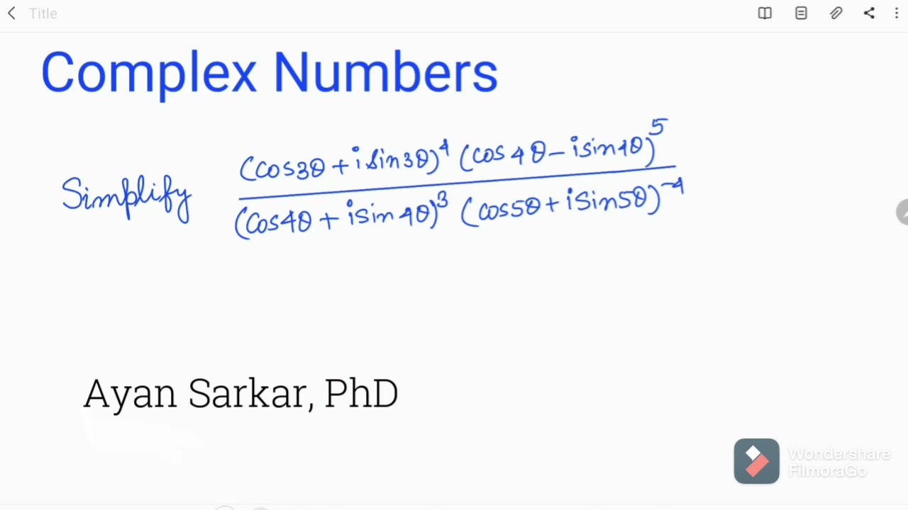 Complex Number Analysis: Problems and Solution#1