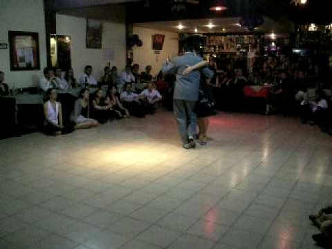  Fabian Peralta  and  Virginia Pandolfi  are  dancing  to  the  tango  "  Cornetin  "