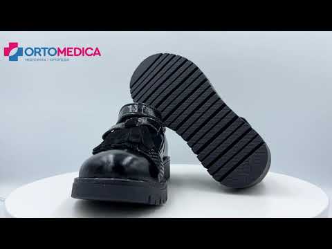 Туфлі Анатомічні для дівчаток Ortomedica 523-01 чорні