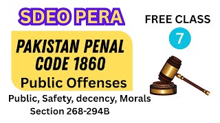 PPC Lecture 7 | Public Health, Safety, Decency & Morals | Sections 268–294B