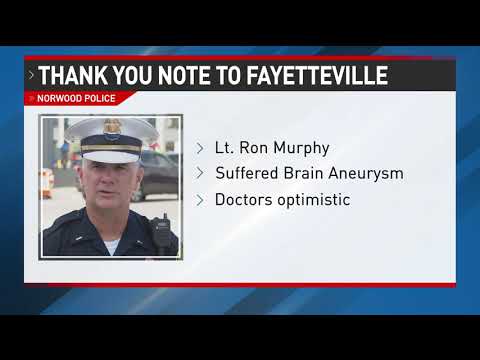 Norwood Police thank Fayetteville Police for helping save life of lieutenant