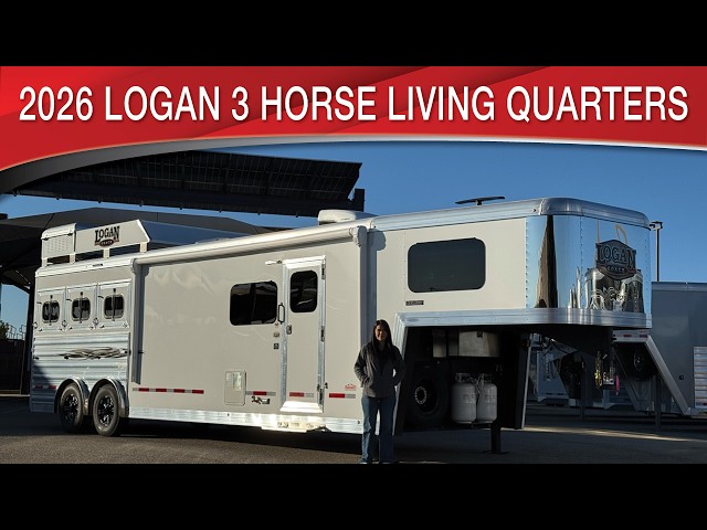 Preview image of 2026 Logan Coach Select 812 3 Horse Living Quarters youtube video