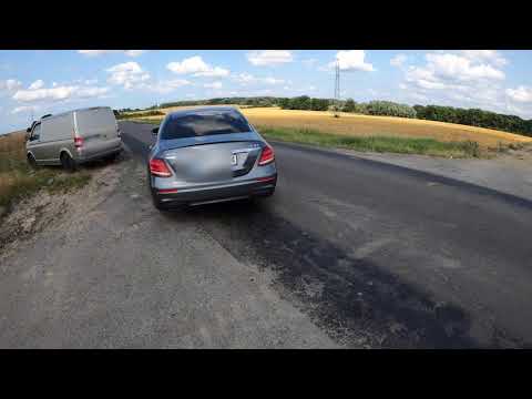 Mercedes E43 AMG straight pipe exhaust M276 9G-Tronic