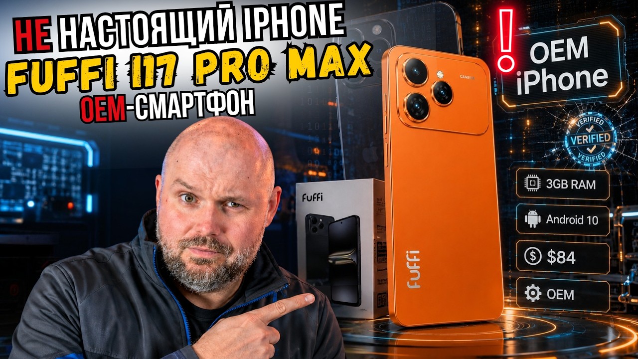 ФЕЙКОВЫЙ IPHONE 17 PRO MAX: ВЫГЛЯДИТ КАК ОРИГИНАЛ, НО ВНУТРИ ОБЫЧНЫЙ OEM-СМАРТФОН FUFFI i1