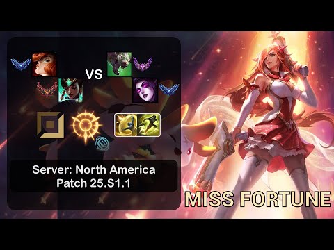 Miss Fortune ADC + Karma vs Twitch + Morgana - NA Server - Patch 25.S1.1