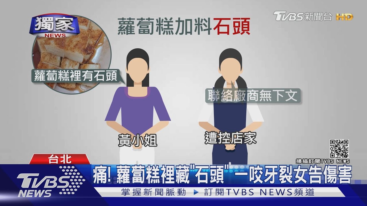痛!蘿蔔糕裡藏「石頭」 一咬牙裂女告傷害