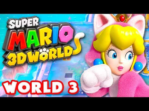 Super Mario 3D World - World 3 100% (Nintendo Wii U Gameplay Walkthrough)