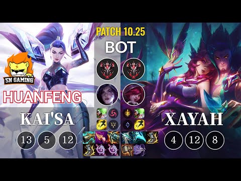 SN huanfeng Kai'Sa vs Xayah Bot - KR Patch 10.25