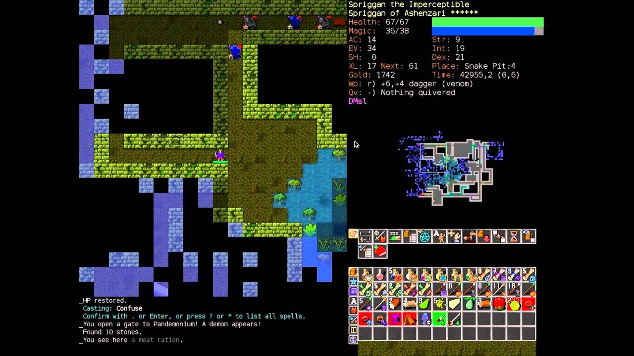 Let's Try Dungeon Crawl Stone Soup Spriggan enchanter p9 (ru comments)