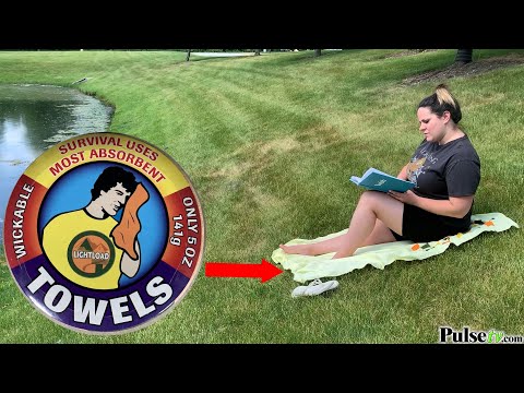 Full-Size Reusable Compressed Beach Towel By Lightload Towels