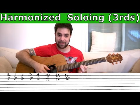 Guitar Lesson: How to Solo Using 3rd Harmonies (Double Stops) - Tutorial w/ TAB