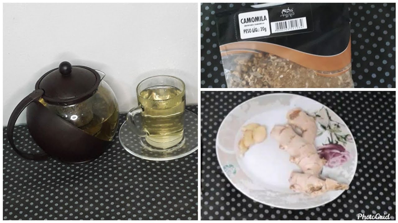 Chá de camomila com gengibre para ajudar no emagrecimento