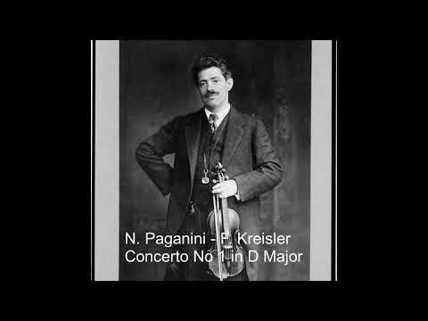 Fritz Kreisler plays Niccolo Paganini - F. Kreisler Violin Concerto No 1, Op. 6 recorded in 1936