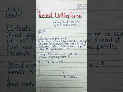 Report Writing Format In English/Report Writing For Class 12 #youtubeshorts #shorts