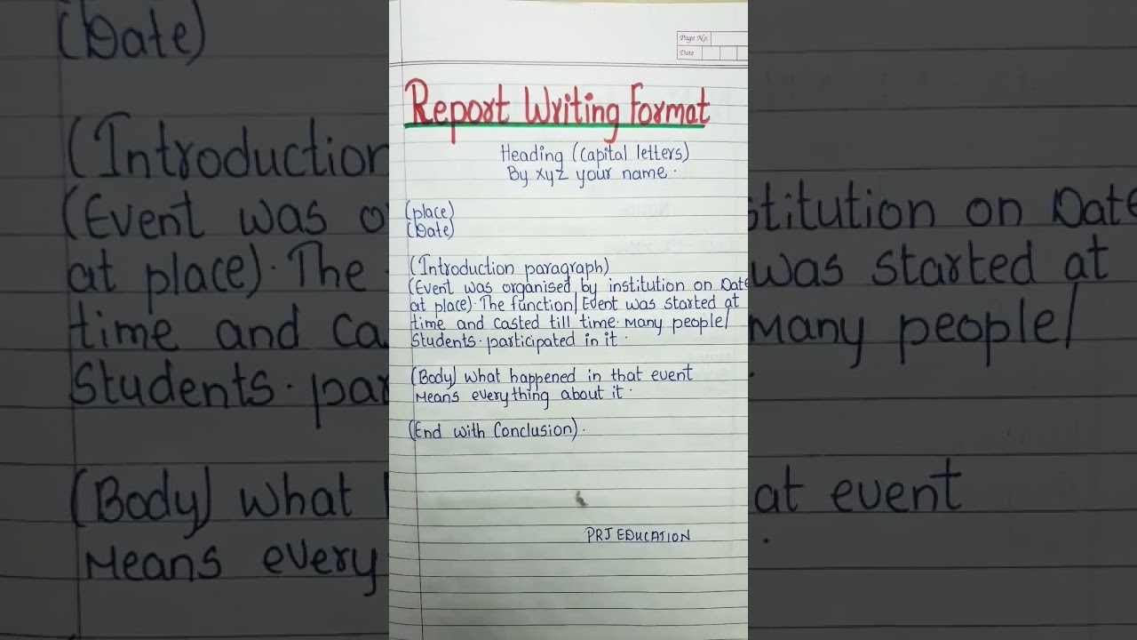 Report Writing Format In English/Report Writing For Class 12 #youtubeshorts #shorts