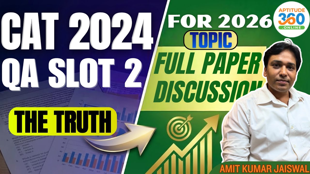 CAT 2024 Slot 2 Quant Explained by Amit Jaiswal Sir | Aptitude360