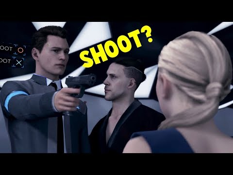 Connor Shoot vs Don't Shoot Chloe - Detroit Become Human HD PS4 Pro