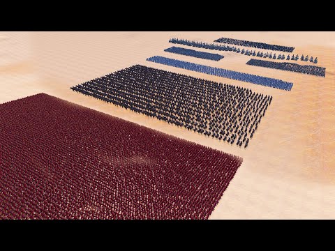 10000 SPARTAN VS MEDIEVAL ARMY ALL UNIT- Ultimate Epic Battle Simulator - UEBS
